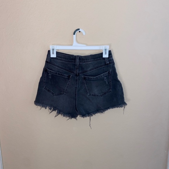 Urban Outfitters Super highrise 90s punk black denim shorts y2k summer bottoms - Picture 10 of 14